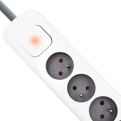 Qoltec QOLTEC LISTWA ZASILAJĄCA ANTYPRZEPIĘCIOWA | 6 GNIAZD | 2 X USB | 1.8M | BIAŁO-SZARA Qoltec QOLTEC LISTWA ZASILAJĄCA ANTYPRZEPIĘCIOWA | 6 GNIAZD | 2 X USB | 1.8M | BIAŁO-SZARA