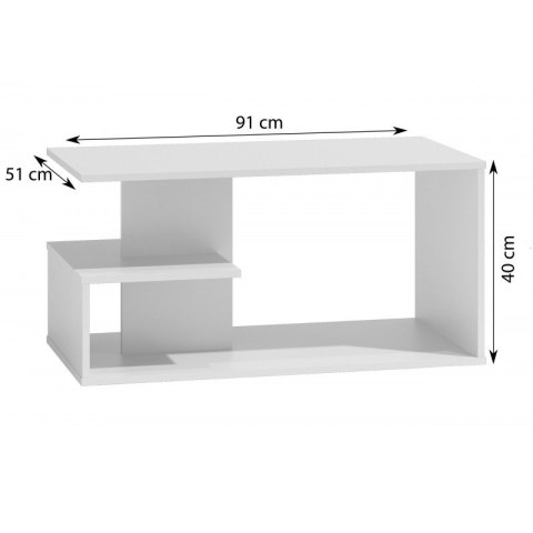 TOP E SHOP STOLIK KAWOWY ŁAWA DALLAS BIAŁY TOP E SHOP STOLIK KAWOWY ŁAWA DALLAS BIAŁY