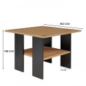 TOP E SHOP Stolik MODERNA 60x60xH45 dąb artisan/czarny