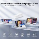 UNITEK UNITEK STACJA ŁADUJĄCA 10X USB 2.4A 60W BIAŁA