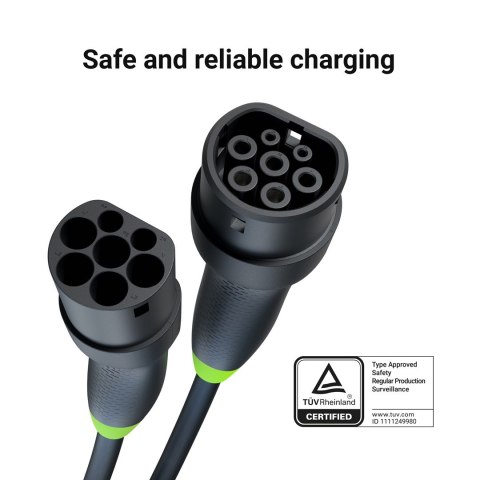 Green Cell Kabel EV Green Cell GC Snap Type 2 22kW 5m Green Cell Kabel EV Green Cell GC Snap Type 2 22kW 5m