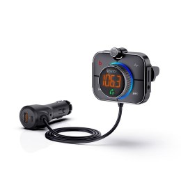SAVIO SAVIO TR-14 TRANSMITER SAMOCHODOWY FM Z BLUETOOTH I ŁADOWARKĄ,QUICK CHARGE 3.0 I POWER DELIVERY, RED. SZUMÓW