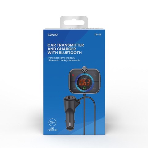 SAVIO SAVIO TR-14 TRANSMITER SAMOCHODOWY FM Z BLUETOOTH I ŁADOWARKĄ,QUICK CHARGE 3.0 I POWER DELIVERY, RED. SZUMÓW SAVIO SAVIO TR-14 TRANSMITER SAMOCHODOWY FM Z BLUETOOTH I ŁADOWARKĄ,QUICK CHARGE 3.0 I POWER DELIVERY, RED. SZUMÓW
