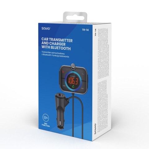 SAVIO SAVIO TR-14 TRANSMITER SAMOCHODOWY FM Z BLUETOOTH I ŁADOWARKĄ,QUICK CHARGE 3.0 I POWER DELIVERY, RED. SZUMÓW SAVIO SAVIO TR-14 TRANSMITER SAMOCHODOWY FM Z BLUETOOTH I ŁADOWARKĄ,QUICK CHARGE 3.0 I POWER DELIVERY, RED. SZUMÓW