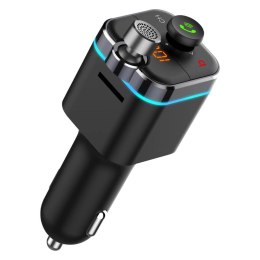 SAVIO SAVIO TRANSMITER FM SAMOCHODOWY Z FUNKCJĄ BLUETOOTH 5.0 QUICK CHARGE 3.0 ORAZ POWER DELIVERY, WYŚWIETLACZ LED, FUNKCJ BASS BO