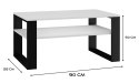 TOP E SHOP Stolik ława MODERN 1P biały/czarny