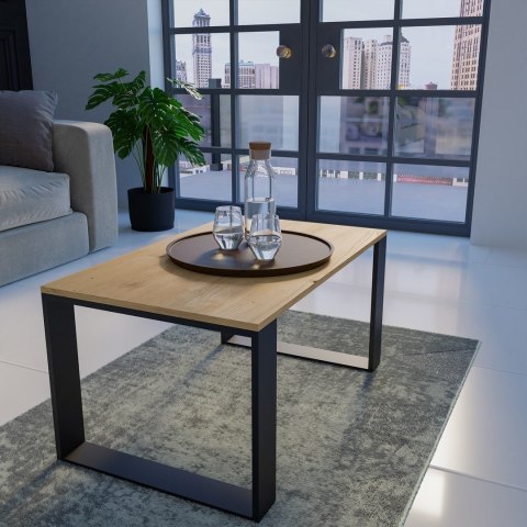 TOP E SHOP Stolik ława MODERN 90x58xH50 artisan/czarny TOP E SHOP Stolik ława MODERN 90x58xH50 artisan/czarny