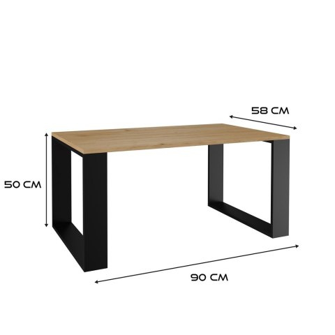 TOP E SHOP Stolik ława MODERN 90x58xH50 artisan/czarny TOP E SHOP Stolik ława MODERN 90x58xH50 artisan/czarny