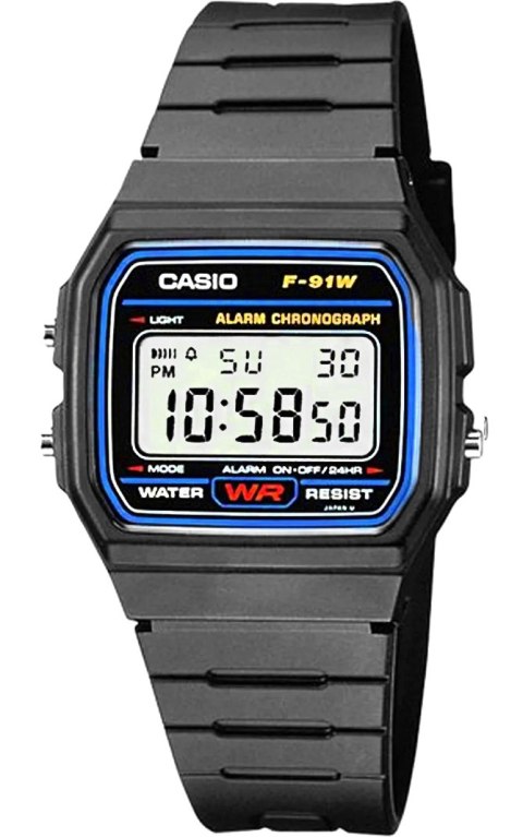 Zegarek Męski CASIO F-91W-1YEG + BOX Zegarek Męski CASIO F-91W-1YEG + BOX