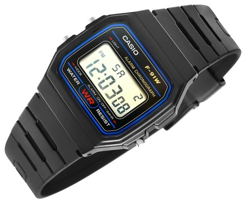 Zegarek Męski CASIO F-91W-1YEG + BOX Zegarek Męski CASIO F-91W-1YEG + BOX