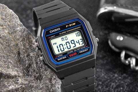 Zegarek Męski CASIO F-91W-1YEG + BOX Zegarek Męski CASIO F-91W-1YEG + BOX