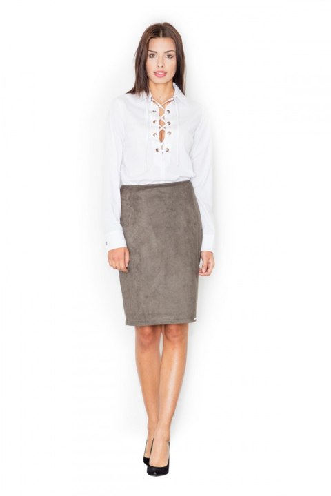 Spódnica Model M460 Oliwka - Figl Spódnica Model M460 Oliwka - Figl