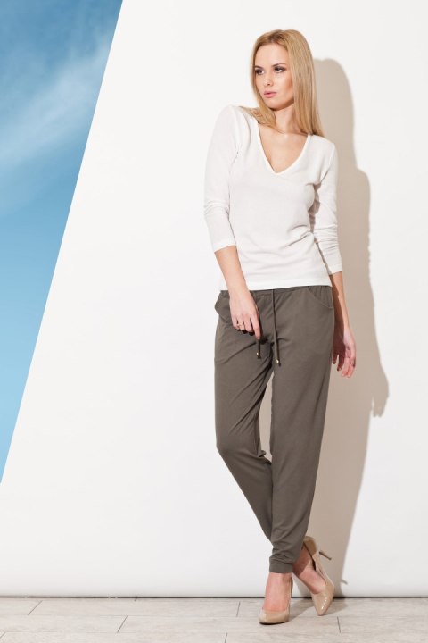 Spodnie Damskie Model 280 Olive - Figl Spodnie Damskie Model 280 Olive - Figl