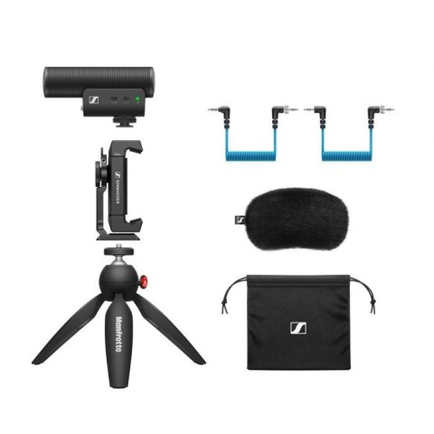 Sennheiser Sennheiser MKE 400 MOBILE KIT - Mikrofon pojemnościowy, superkardioidalny, wyposażony w filtr dolnoprzepustowy ze statywem Manfr Sennheiser Sennheiser MKE 400 MOBILE KIT - Mikrofon pojemnościowy, superkardioidalny, wyposażony w filtr dolnoprzepustowy ze statywem Manfr