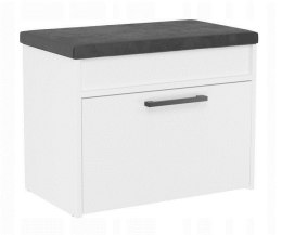 TOP E SHOP Szafka na buty ze schowkiem PARMA MINI 60x35xH49 biel