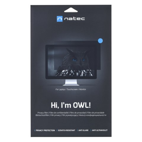 NATEC NATEC FILTR PRYWATYZUJĄCY OWL 17.3" 16:9 NATEC NATEC FILTR PRYWATYZUJĄCY OWL 17.3" 16:9