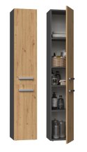 TOP E SHOP Szafka łazienkowa NEL II 31x30xH174 antracyt/artisan