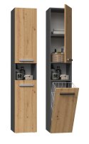 TOP E SHOP Szafka łazienkowa NEL III 31x30xH174 antracyt/artisan
