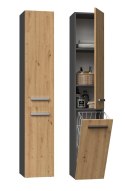 TOP E SHOP Szafka łazienkowa NEL IV 31x30xH174 antracyt/artisan