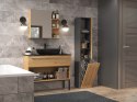 TOP E SHOP Szafka łazienkowa NEL IV 31x30xH174 antracyt/artisan