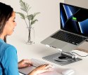 UNITEK UNITEK PODSTAWKA POD LAPTOP + HUB USB-C, HDMI 1.4, 4K, PD 100W