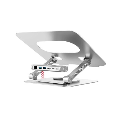 UNITEK UNITEK PODSTAWKA POD LAPTOP + HUB USB-C, HDMI 1.4, 4K, PD 100W UNITEK UNITEK PODSTAWKA POD LAPTOP + HUB USB-C, HDMI 1.4, 4K, PD 100W