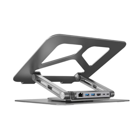 UNITEK UNITEK PODSTAWKA POD LAPTOP +HUB USB-C HDMI 4K PD