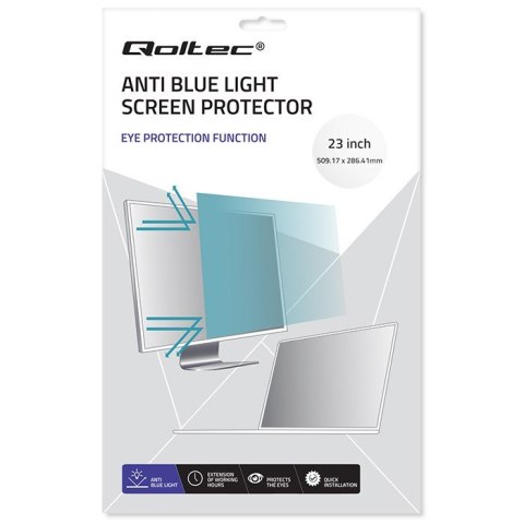 Qoltec Qoltec Filtr światła niebieskiego 23" | 16:9 | Ochrona wzroku | Anti Glare | Matowy | na monitor Qoltec Qoltec Filtr światła niebieskiego 23" | 16:9 | Ochrona wzroku | Anti Glare | Matowy | na monitor