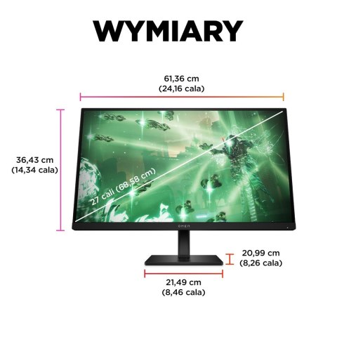 Hewlett-Packard MONITOR HP LED, QHD 27" OMEN 27q (780H4E9) 165Hz Hewlett-Packard MONITOR HP LED, QHD 27" OMEN 27q (780H4E9) 165Hz