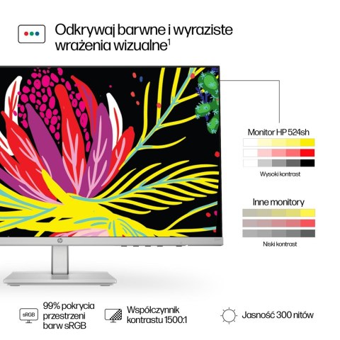 Hewlett-Packard MONITOR HP LED IPS 23,8" 524sh (94C19E9) 100Hz Hewlett-Packard MONITOR HP LED IPS 23,8" 524sh (94C19E9) 100Hz