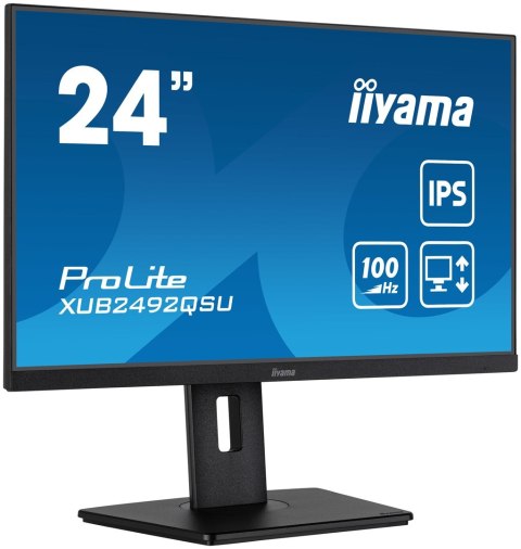 IIYAMA Iiyama ProLite XUB2492QSU-B1 monitor komputerowy 60,5 cm (23.8") 2560 x 1440 px Wide Quad HD LED Czarny IIYAMA Iiyama ProLite XUB2492QSU-B1 monitor komputerowy 60,5 cm (23.8") 2560 x 1440 px Wide Quad HD LED Czarny