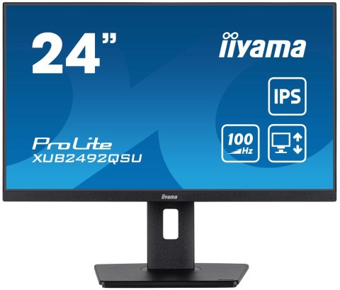 IIYAMA Iiyama ProLite XUB2492QSU-B1 monitor komputerowy 60,5 cm (23.8") 2560 x 1440 px Wide Quad HD LED Czarny IIYAMA Iiyama ProLite XUB2492QSU-B1 monitor komputerowy 60,5 cm (23.8") 2560 x 1440 px Wide Quad HD LED Czarny