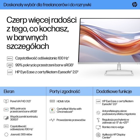 Hewlett-Packard MONITOR HP LED VA 31,5" 532sf (94F50E9) 100Hz Hewlett-Packard MONITOR HP LED VA 31,5" 532sf (94F50E9) 100Hz