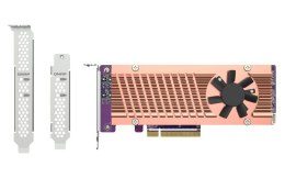 QNAP Qnap QM2-2P-384A, 2x  M.2 2280/22110 M.2 PCIe (Gen3 x4) SSDs; PCIe Gen3 x8, Low-profile/Full-height