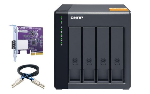QNAP Qnap TL-D400S Expansion unit, Tower, 4x 2.5/3.5" SATA ,with a QXP-400eS-A1164 PCIe SATA host card and 1 SFF-8088 to SFF-8088 SAS QNAP Qnap TL-D400S Expansion unit, Tower, 4x 2.5/3.5" SATA ,with a QXP-400eS-A1164 PCIe SATA host card and 1 SFF-8088 to SFF-8088 SAS