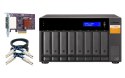 QNAP Qnap TL-D800S Expansion unit, Tower, 8x 2.5/3.5" SATA, with a QXP-800eS-A1164 PCIe SATA host card and 2 SFF-8088 to SFF-8088 SAS