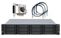 QNAP Qnap TL-R1200S-RP Expansion unit, 2U rackmount, 12x 2.5/3.5" SATA, redundant PSU, with a QXP-1600eS PCIe SATA host card and 3 SF