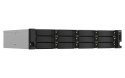 QNAP Qnap TS-1264U-RP-8G, 2U, 12 x 2.5"/3.5" SATA, Intel Celeron N5095 4C/4T, 8 GB DDR4 onboard not expandable, 2 x 2.5GbE, Redundant
