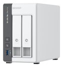 QNAP Qnap TS-216G, Tower, 2 x 2.5"/3.5" SATA, ARM 2.0GHz Quad core, 4GB, 1 x 2.5GbE + 1 x GbE, External adapter (PSU)