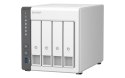 QNAP Qnap TS-433-4G, Tower, 4 x 2.5"/3.5" SATA , ARM 2.0GHz Quad core, 4GB, 1 x 2.5GbE + 1 x GbE, External adapter (PSU)