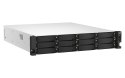 QNAP Qnap TS-h1887XU-RP-E2334-16G, 2U, 12 x 2.5"/3.5" + 6 x 2.5" SATA, Intel Xeon E-2334 4C/8T, 16GB UDIMM DDR4 ECC (Max. 128GB), 2 x