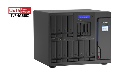 QNAP Qnap TVS-h1688X-W1250-32G, Tower, 12 x 2.5"/3.5" + 4 x 2.5" SATA, Intel Xeon W-1250 6C/12T, 32GB DDR4 ECC (Max. 128GB), 4 x 2.5G QNAP Qnap TVS-h1688X-W1250-32G, Tower, 12 x 2.5"/3.5" + 4 x 2.5" SATA, Intel Xeon W-1250 6C/12T, 32GB DDR4 ECC (Max. 128GB), 4 x 2.5G