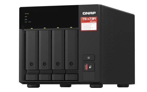 QNAP Zestaw Qnap TS-473A-SW5T (TS-473A-8G + switch QSW-1105-5T 5x2.5GbE), Tower, 3.5" SATA, AMD Ryzen V1500B 4C/8T, 8GB DDR4 (Max. 64 QNAP Zestaw Qnap TS-473A-SW5T (TS-473A-8G + switch QSW-1105-5T 5x2.5GbE), Tower, 3.5" SATA, AMD Ryzen V1500B 4C/8T, 8GB DDR4 (Max. 64