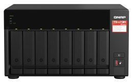 QNAP Zestaw Qnap TS-873A-SW5T (TS-873A-8G + switch QSW-1105-5T 5x2.5GbE), Tower, 8 x 2.5