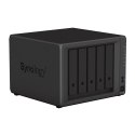 Synology NAS Synology DS1522+; Tower; 5x (3.5" SATA HDD); AMD Ryzen R1600; 8 GB DDR4 ECC SODIMM (max. 32GB), 4 x 1GbE RJ-45