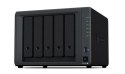Synology NAS Synology DS1522+; Tower; 5x (3.5" SATA HDD); AMD Ryzen R1600; 8 GB DDR4 ECC SODIMM (max. 32GB), 4 x 1GbE RJ-45