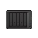 Synology NAS Synology DS1522+; Tower; 5x (3.5" SATA HDD); AMD Ryzen R1600; 8 GB DDR4 ECC SODIMM (max. 32GB), 4 x 1GbE RJ-45