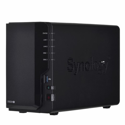 Synology NAS Synology DS224+; Tower; 2x (3.5" SATA HDD); Intel Celeron J4125;,2GB DDR4 (max. 6GB), 2x 1GbE RJ-45 Synology NAS Synology DS224+; Tower; 2x (3.5" SATA HDD); Intel Celeron J4125;,2GB DDR4 (max. 6GB), 2x 1GbE RJ-45