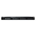 Synology NAS Synology RS822+; 1U RACK; 4x (3.5" SATA HDD/2.5" SATA SSD); AMD Ryzen V1500B; 2 GB DDR4 ECC SODIMM (max. 32GB), 4x 1GbE RJ-4