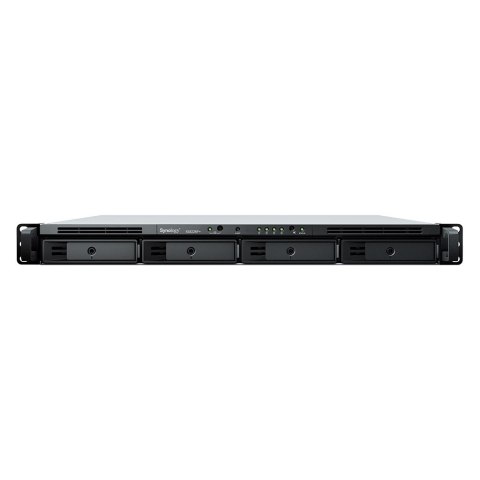 Synology NAS Synology RS822RP+; 1U RACK; 4x (3.5" SATA HDD/2.5" SATA SSD); AMD Ryzen V1500B; 2 GB DDR4 ECC SODIMM (max. 32GB), 4x 1GbE RJ